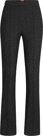 HUGO BOSS Dames Tubeka Getextureerde Slim Fit Broek (Zwart)