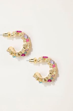 Fat Face FatFace Multi Colour Gem Party Hoop Earrings