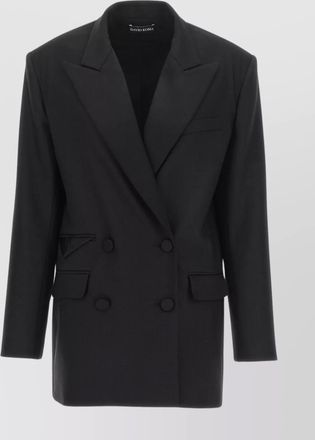 DAVID KOMA tailored tuxedo blazer with structured shoulders