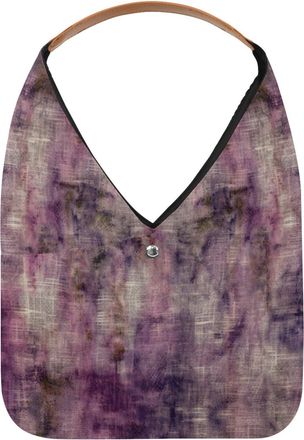 Generic Purple Vintage Mottled Pattern Reusable Lightweight Grocery Bags - Foldable Into Compact Pouch, Washable & Sturdy, Multipurpose for Shopping and Trave