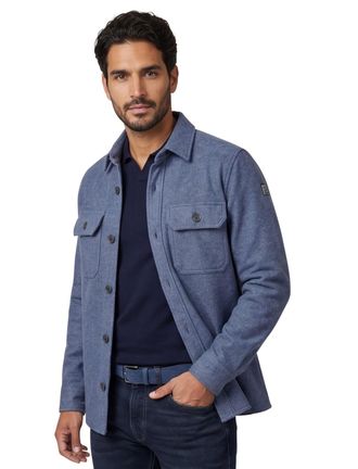 N-Z-A- NEW ZEALAND AUCKLAND Overshirt New Zealand blauw gem&ecirc;leerd Jamir