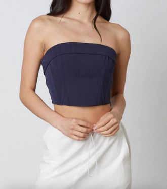 Cotton Candy Camila Corset Top In Indigo