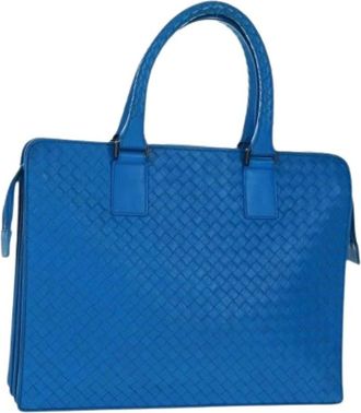 Bottega Veneta Pre-owned Handbags, female, Blue, Size: ONE SIZE Pre-owned Vintage Business Bag