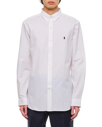 Polo Ralph Lauren Classic Long-Sleeve Button-Down Shirt with Logo Detail