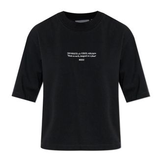 Off-white T-Shirts, female, Black, Size: 2XS Logo T-Shirt