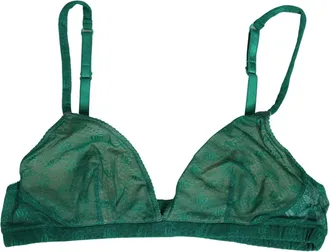 Dolce & Gabbana Womens Green Nylon Stretch Soft Cup Brassiere Underwear Elastane Clothing