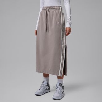 Nike Jordan Womens Jordan Flight Fleece Skirt in Grey | IF1032-016