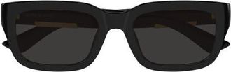 Bottega Veneta 54mm Rectangular Sunglasses in Black at Nordstrom