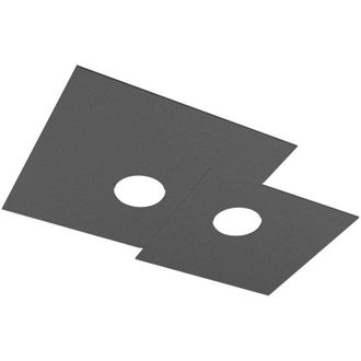Top-Light Top-light - Toplight Plafoniera da soffitto quadrata 2 luci Plate con attacco GX53, struttura colore antracite, design moderno 50x35x3cm