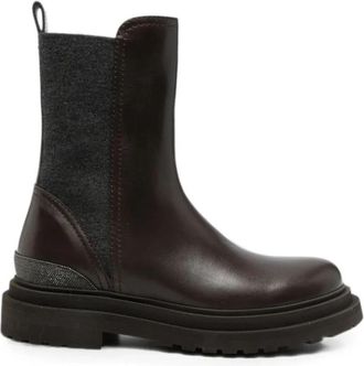 Brunello Cucinelli Chelsea Boots - Dames - Chelseaboots - Bruin - 37 EU - Schoenen