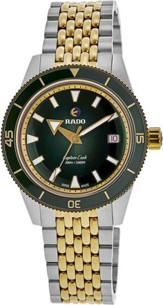 Rado Captain Cook Automatic 39mm Green Dial Two-Tone Stainless Steel Mens Watch R32225313