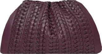 Sista Paris Gevlochten leren Bordeaux schoudertas - Dames - Clutches - Bruin - ONE Size - Katoen - Tassen