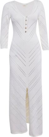 Cult Gaia Abito lungo con stampa geometrica - Bianco