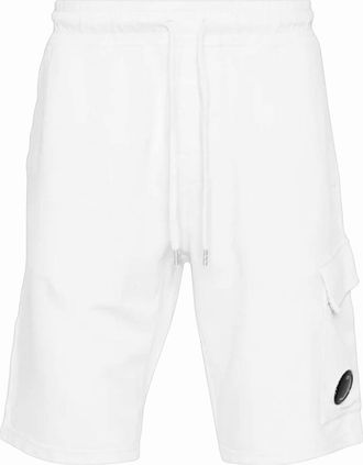 C.P. Company Mens C.P. Company Cotton Lens White Shorts - Size: 35/34/32