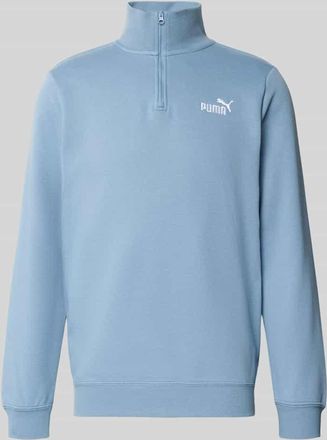 Puma Sweatshirt mit Label-Stitching in Hellblau, Größe XXL