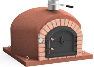 Movelar Horno De Le&ntilde;a Exterior De Obra Gran Can&aacute;ria (burdeos - 80 X 80 X 65 Cm) - Horno Compacto Para Jard&iacute;n, Cocci&oacute;n Le&ntilde;a, Aislado Con Corcho Y 3 Mantas Cer&aacute;