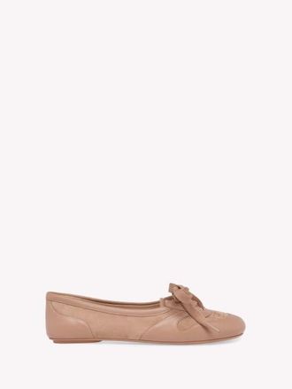 Gianvito Rossi Vault Ballerina in Pink Nappa And Suede at Nordstrom, Size 34.5