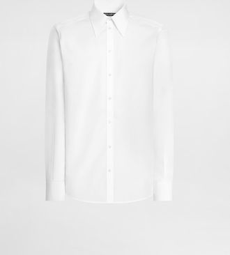 Dolce & Gabbana Gold Poplin Shirt - Man Shirts White 37