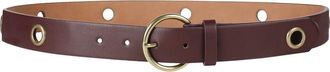 Linea Pelle Eyelet Belt in Brown at Nordstrom Rack, Size X-Large