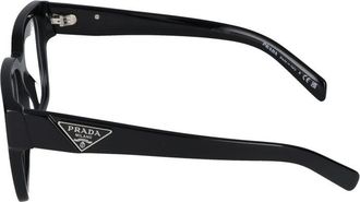 Prada 0PR Acetate Square-Frame Eyeglasses - Black