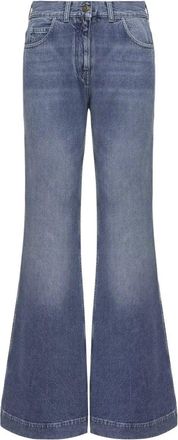 Moncler WOMENS FLARED DENIM JEANS Size: 44, colour: BLUE