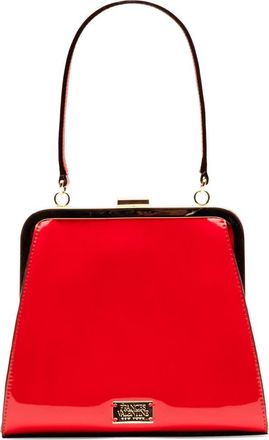 Frances Valentine Lulu Leather Frame Clutch in Red at Nordstrom