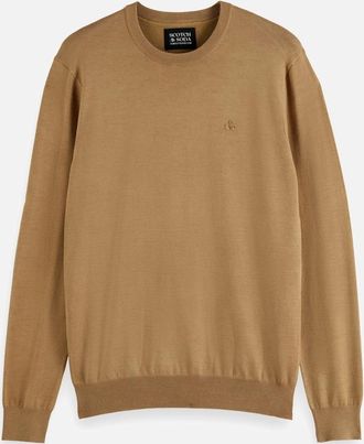 Scotch & Soda Mens Scotch & Soda Viscose Pullover Crew Neck Light Camel - Tan - Size: 40
