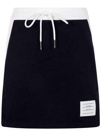 Thom Browne Mini Skirt W/ Engineered 4 Bar In Blocked Classic Solid Cl