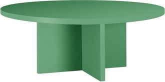 Really Nice Things Mesa centro redonda tablero resistente mdf 3cm verde esmeralda 100cm