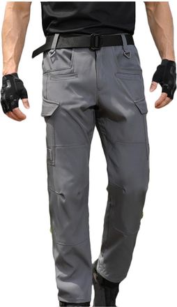Generic Mens Work Trousers Stretch Tactical Cargo Trouser Multi-Pocket Elastic Waist Work Pants Mens Fitness Sweatpants Waterproof Windproof Durable Work Trou