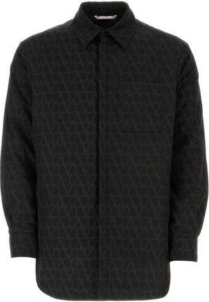 Valentino Mens Vlogo Shirt - Black - Size EU 46 (Mens)