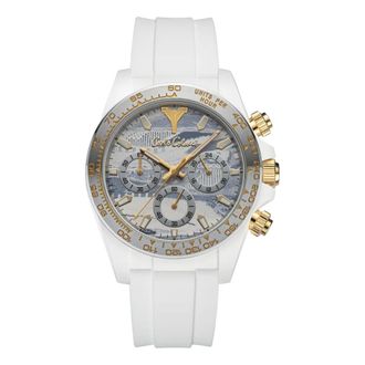 Carlo Colucci Chronograaf - Heren - Accessoires - Wit - Maat: ONE Size Leer