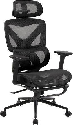 Clp Silla de oficina giratorio ergon&oacute;mico en tejido de red negro/negro
