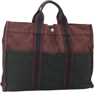 Herm&egrave;s Pre-owned Tote Bags, female, Multicolor, Size: ONE SIZE Pre-owned Vintage Canvas Tote