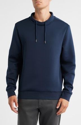 Robert Barakett Drayton Crossover Mock Neck Sweatshirt in Navy at Nordstrom Rack, Size Xx-Large