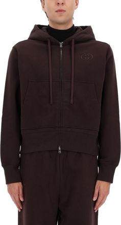 Gucci Dark Brown Zip-Up Hoodie