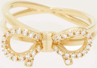 Ferragamo Women Vara bow ring (52mm) Gold