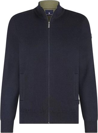 State of Art Truien & Vesten, Heren, Blauw, L, Effen Rits Cardigan Vest