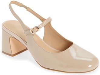 Regarde le ciel Edda Slingback Mary Jane Pump in Naplak Camel at Nordstrom, Size 10.5-11Us