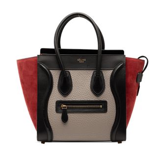 Celine Tweedekans Micro Tricolor Leren Bagagetas