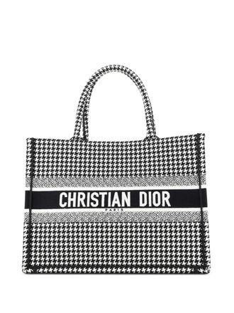 Dior Book Houndstooth Canvas Medium tote bag - Nero