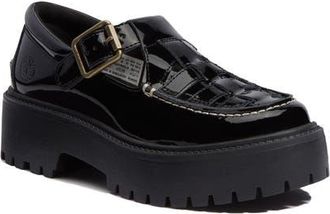 Timberland Stone Street Platform Buckle Loafer in Black Full Grain at Nordstrom, Size 6.5