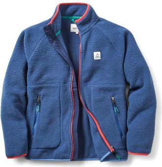 Passenger Fairbanks Full Zip Recycled Sherpa Fleece Fleecejacke f&uuml;r Damen | blau