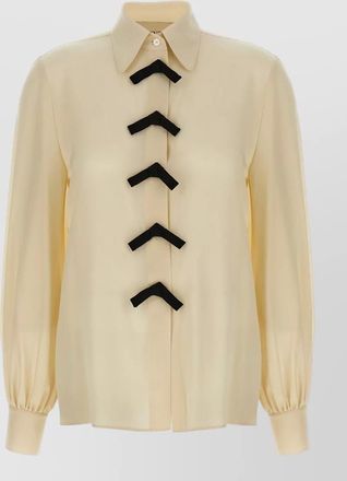 Valentino Garavani silk bow blouse