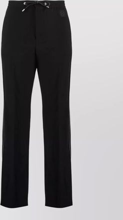 Loewe wool trousers straight leg elastic waistband stripe