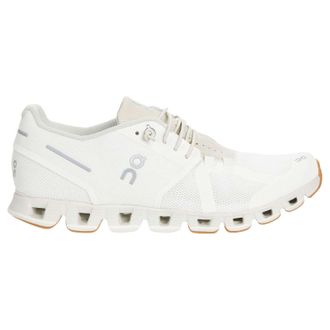 On Cloud Textile Synthetic Womens Lace Up Trainers - White Sand - Size:UK 8.5