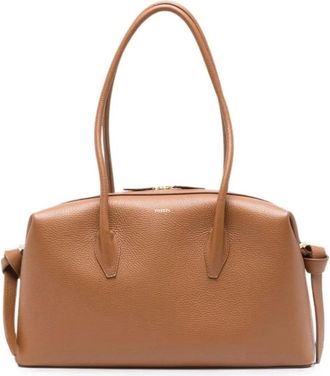 Yuzefi Brioche Duffle - Dames - Schoudertassen - Geel - ONE Size - Leer - Tassen