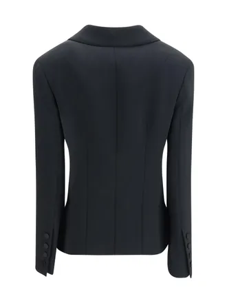Ermanno Scervino Double-Breasted Tuxedo Blazer - Black