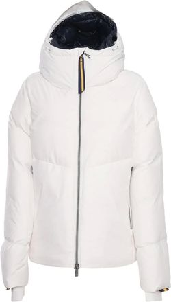 K-Way Cappotto trapuntato con cappuccio - Bianco