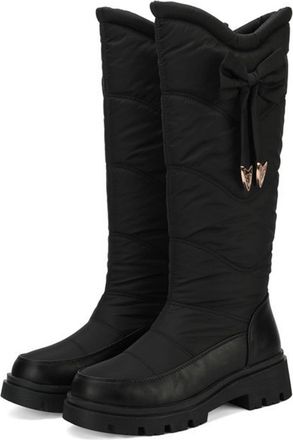 Generic Womens Warm Winter Mid Calf Boots Thermal Fleece Lined Waterproof Thick Sole Booties for Extreme Cold Weather Comfort Insulated Snow Boots(Black, 7.5)